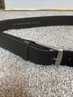 Canterbury Black Leather Belt Classic Dress Belt Size 34